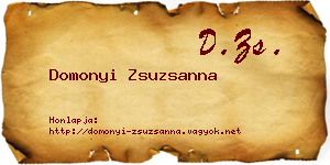 Domonyi Zsuzsanna névjegykártya